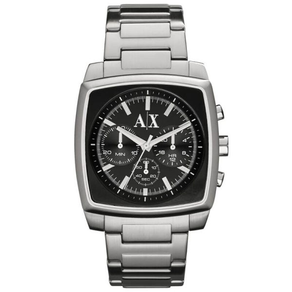 Armani Exchange Men’s Quartz Silver Stainless Steel Black Dial 40mm Watch AX2253 UAE DUBAI AJMAN SHARJAH ABU DHABI RAS AL KHAIMA UMM UL QUWAIN ALAIN FUJAIRAH