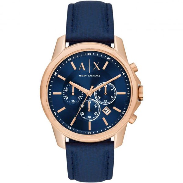 Armani Exchange Men’s Quartz Blue Leather Strap Blue Dial 44mm Watch AX1723 UAE DUBAI AJMAN SHARJAH ABU DHABI RAS AL KHAIMA UMM UL QUWAIN ALAIN FUJAIRAH