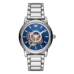 Emporio Armani Men’s Automatic Silver Stainless Steel Blue Dial 43mm AR60036