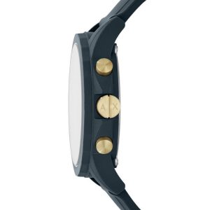 Armani Exchange Men’s Quartz Blue Silicone Strap Blue Dial 44mm Watch AX1335