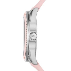 Michael Kors Women’s Quartz Pink Silicone Strap Silver Dial 40mm Watch MK7268