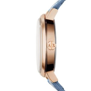 Armani Exchange Women’s Quartz Two Tone Nylon Strap Silver Dial 39mm Watch AX5366