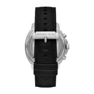 Michael Kors Men’s Quartz Black Leather Strap Black Dial 44mm Watch MK8997