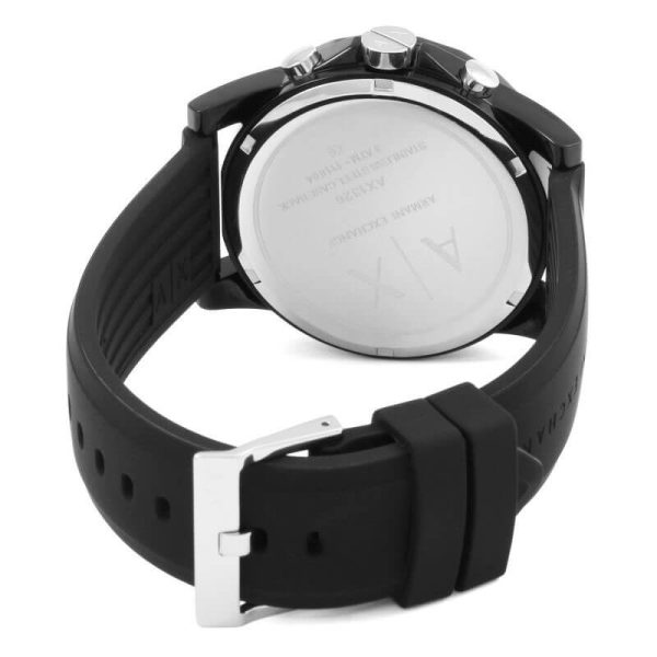 Armani Exchange Men’s Quartz Black Silicone Strap Black Dial 44mm Watch AX1326 UAE DUBAI AJMAN SHARJAH ABU DHABI RAS AL KHAIMA UMM UL QUWAIN ALAIN FUJAIRAH