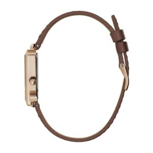 Guess Women’s Quartz Brown Leather Strap Rose Gold Dial 30mm Watch GW0548L2