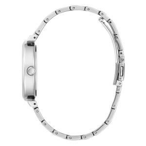 Guess Women’s Quartz Silver Stainless Steel Black Dial 34mm Watch GW0613L1
