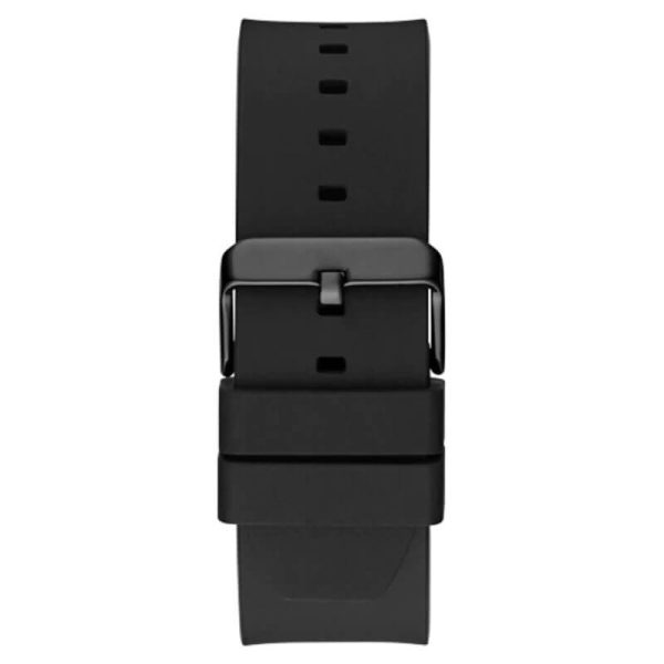 Guess Men’s Quartz Black Leather Strap Black Dial 44mm Watch GW0648G1