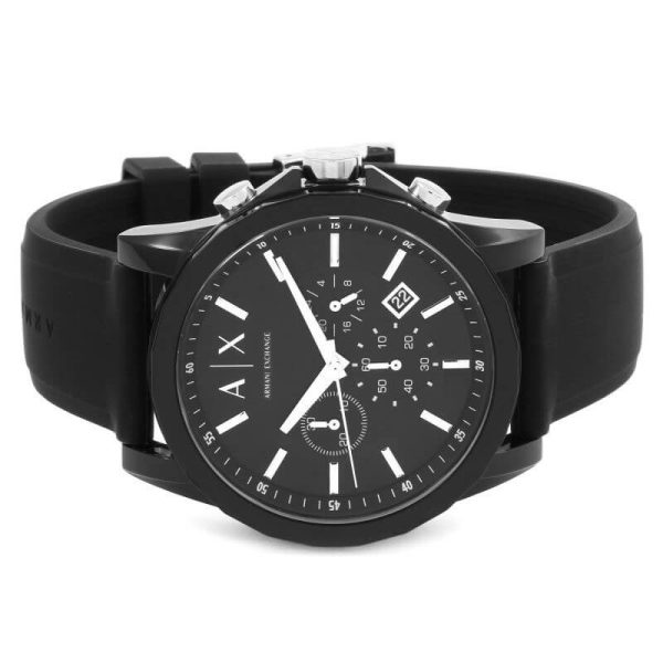 Armani Exchange Men’s Quartz Black Silicone Strap Black Dial 44mm Watch AX1326 UAE DUBAI AJMAN SHARJAH ABU DHABI RAS AL KHAIMA UMM UL QUWAIN ALAIN FUJAIRAH