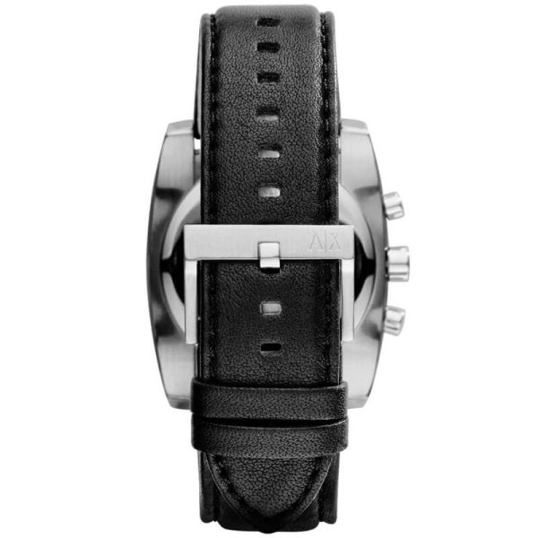 Armani Exchange Men’s Quartz Black Leather Strap Black Dial 40mm Watch AX2250