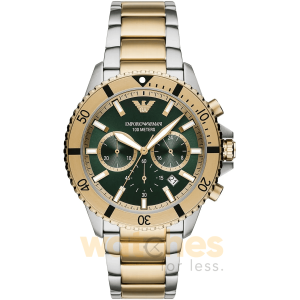 Emporio Armani Men’s Quartz Two-Tone Stainless Steel Green Dial 43mm Watch AR11586 UAE DUBAI AJMAN SHARJAH ABU DHABI RAS AL KHAIMA UMM UL QUWAIN ALAIN FUJAIRAH