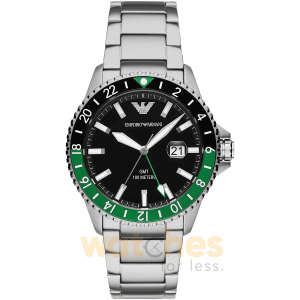 Emporio Armani Men’s Quartz Silver Stainless Steel Black Dial 42mm Watch AR11589 UAE DUBAI AJMAN SHARJAH ABU DHABI RAS AL KHAIMA UMM UL QUWAIN ALAIN FUJAIRAH