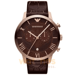 Emporio Armani Men’s Quartz Brown Leather Strap Brown Dial 45mm Watch AR1616 UAE DUBAI AJMAN SHARJAH ABU DHABI RAS AL KHAIMA UMM UL QUWAIN ALAIN FUJAIRAH