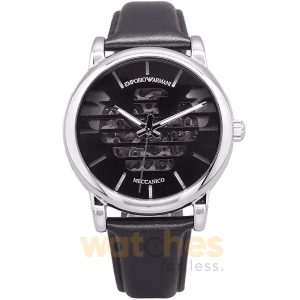Emporio Armani Men’s Automatic Black Leather Strap Black Dial 43mm Watch AR60040 UAE DUBAI AJMAN SHARJAH ABU DHABI RAS AL KHAIMA UMM UL QUWAIN ALAIN FUJAIRAH