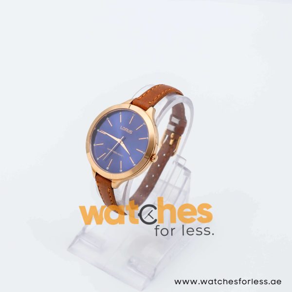 Lorus by Seiko Women’s Quartz Brown Leather Strap Blue Dial 38mm Watch RG202LX9