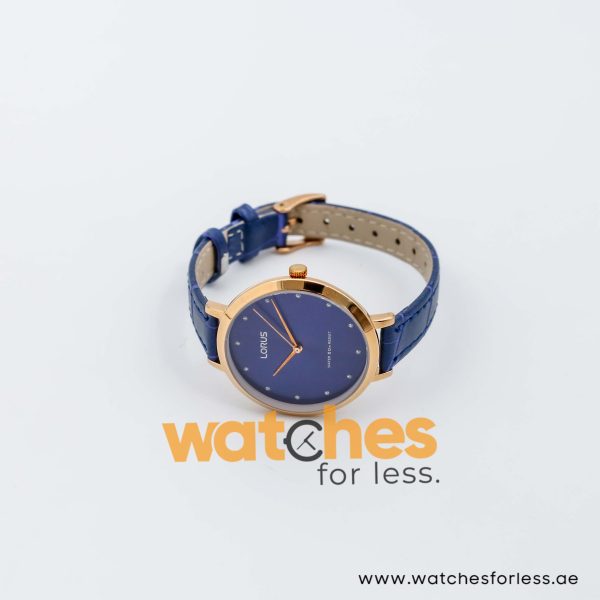 Lorus by Seiko Women’s Quartz Blue Leather Strap Blue Dial 36mm Watch RG230MX9