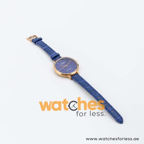 Lorus by Seiko Women’s Quartz Blue Leather Strap Blue Dial 36mm Watch RG230MX9