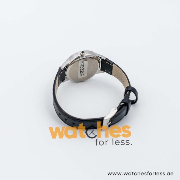 Lorus by Seiko Women’s Quartz Black Leather Strap White Dial 30mm Watch RG253JX9