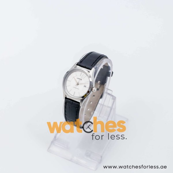 Lorus by Seiko Women’s Quartz Black Leather Strap White Dial 27mm Watch RH783AX9