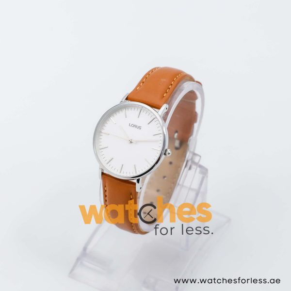 Lorus by Seiko Women’s Quartz Brown Leather Strap White Dial 32mm Watch RH885BX9