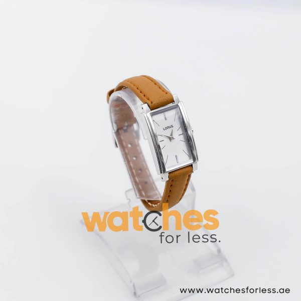 Lorus by Seiko Women’s Quartz Camel Brown Leather Strap Silver Dial 20mm Watch RRW07EX9