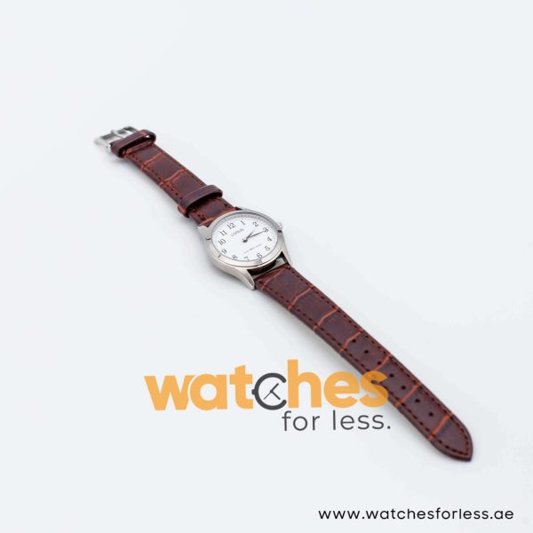 Lorus by Seiko Women’s Quartz Dark Brown Leather Strap White Dial 29mm Watch RRS47VX9