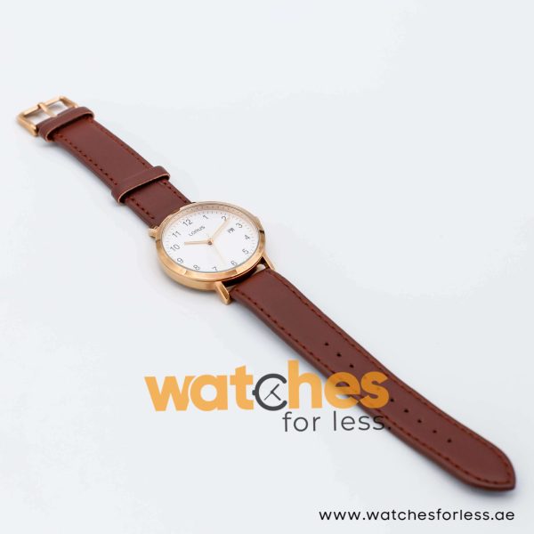 Lorus by Seiko Women’s Quartz Brown Leather Strap White Dial 38mm Watch RH940JX9