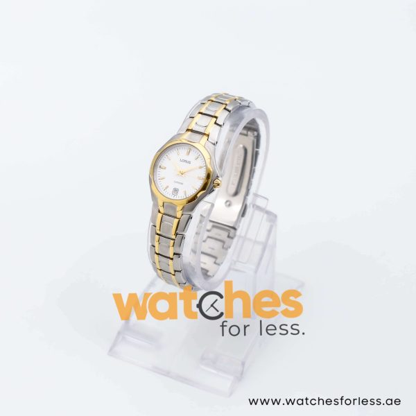 Lorus by Seiko Women’s Quartz Two-Tone Stainless Steel White Dial 25mm Watch VX82X468