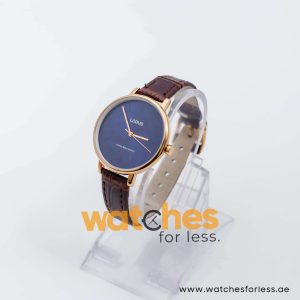 Lorus by Seiko Women’s Quartz Dark Brown Leather Strap Blue Dial 36mm Watch RG214NX9 UAE DUBAI AJMAN SHARJAH ABU DHABI RAS AL KHAIMA UMM UL QUWAIN ALAIN FUJAIRAH