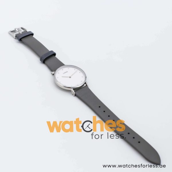 Lorus by Seiko Women’s Quartz Grey Leather Strap White Dial 32mm Watch RM201AX9