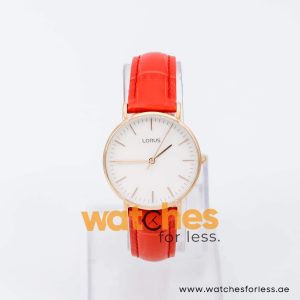 Lorus by Seiko Women’s Quartz Red Leather Strap White Dial 32mm Watch RH886BX8