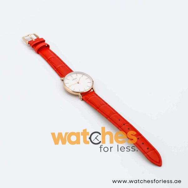 Lorus by Seiko Women’s Quartz Red Leather Strap White Dial 32mm Watch RH886BX8