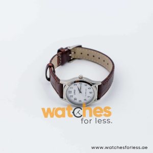 Lorus by Seiko Women’s Quartz Dark Brown Leather Strap White Dial 30mm Watch RRS49VX9