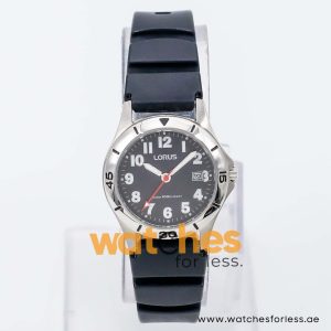 Lorus by Seiko Women’s Quartz Black Silicone Strap Black Dial 28mm Watch RJ273AX9