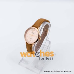 Lorus by Seiko Women’s Quartz Camel Brown Leather Strap Rose Gold Dial 32mm Watch RG264MX9