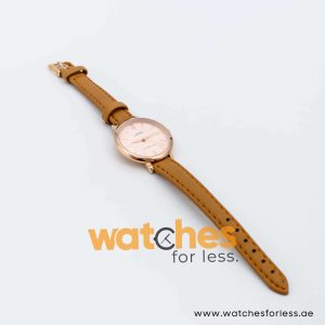 Lorus by Seiko Women’s Quartz Camel Brown Leather Strap Rose Gold Dial 32mm Watch RG264MX9