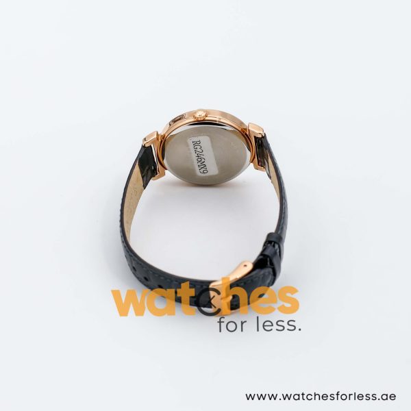Lorus by Seiko Women’s Quartz Black Leather Strap White Dial 34mm Watch RG246MX9
