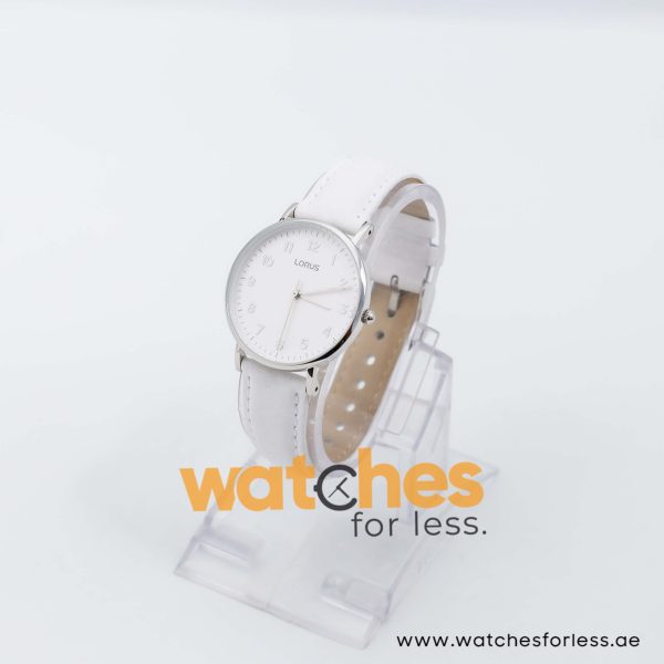 Lorus by Seiko Women’s Quartz White Leather Strap White Dial 32mm Watch RH823CX823CX7