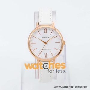 Lorus by Seiko Women’s Quartz White Leather Strap White Dial 32mm Watch RG262LX9