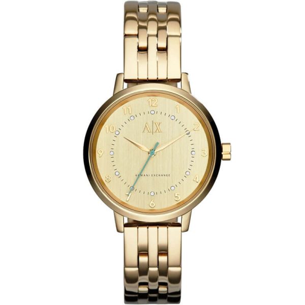 Armani Exchange Women’s Quartz Gold Stainless Steel Gold Dial 39mm Watch AX5361 UAE DUBAI AJMAN SHARJAH ABU DHABI RAS AL KHAIMA UMM UL QUWAIN ALAIN FUJAIRAH