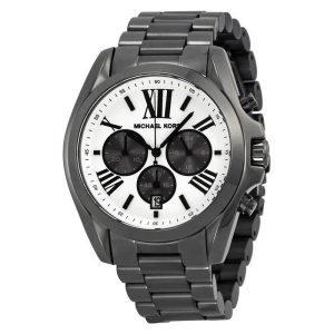 Michael Kors Men’s Quartz Grey Stainless Steel White Dial 43mm Watch MK5952