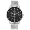 Armani Exchange Men’s Quartz Silver Stainless Steel Black Dial 42mm Watch AX2714 UAE DUBAI AJMAN SHARJAH ABU DHABI RAS AL KHAIMA UMM UL QUWAIN ALAIN FUJAIRAH