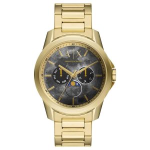 Armani Exchange Men’s Quartz Gold Stainless Steel Grey Dial 44mm Watch AX1737