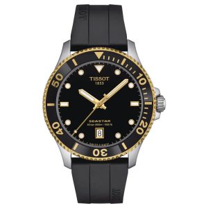 TISSOT Men’s Swiss Made Quartz Black Silicone Strap Black Dial 40mm Watch T120.410.27.051.00