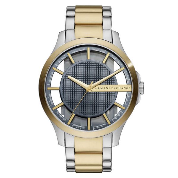 Armani Exchange Men’s Quartz Two Tone Stainless Steel Grey Skeleton Dial 46mm Watch AX2403 UAE DUBAI AJMAN SHARJAH ABU DHABI RAS AL KHAIMA UMM UL QUWAIN ALAIN FUJAIRAH