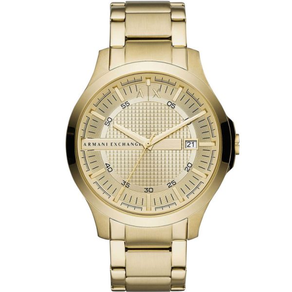 Armani Exchange Men’s Quartz Gold Stainless Steel Gold Dial 46mm Watch AX2415