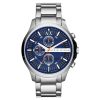 Armani Exchange Men’s Quartz Silver Stainless Steel Blue Dial 46mm Watch AX2155