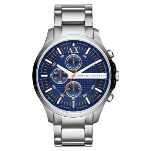 Armani Exchange Men’s Quartz Silver Stainless Steel Blue Dial 46mm Watch AX2155
