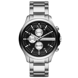 Armani Exchange Men’s Quartz Silver Stainless Steel Black Dial 46mm Watch AX2152