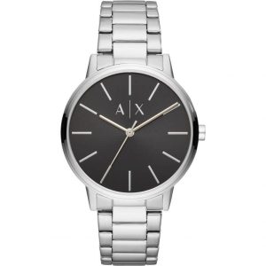 Armani Exchange Men’s Quartz Silver Stainless Steel Black Dial 42mm Watch AX2700