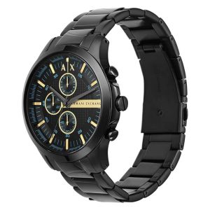 Armani Exchange Men’s Quartz Black Stainless Steel Black Dial 46mm Watch AX2164